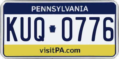 PA license plate KUQ0776