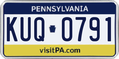 PA license plate KUQ0791