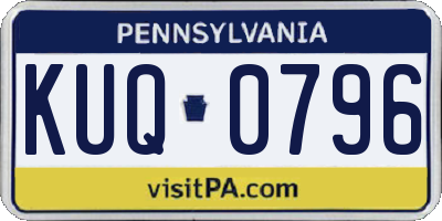 PA license plate KUQ0796