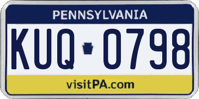 PA license plate KUQ0798