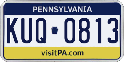 PA license plate KUQ0813