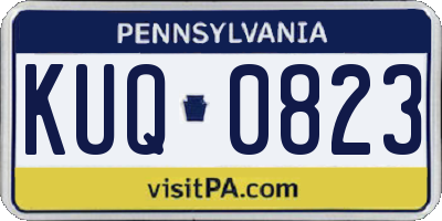 PA license plate KUQ0823