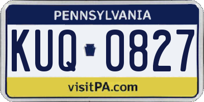 PA license plate KUQ0827