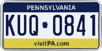 PA license plate KUQ0841