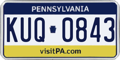 PA license plate KUQ0843