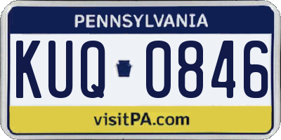 PA license plate KUQ0846