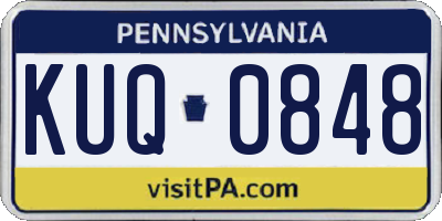 PA license plate KUQ0848