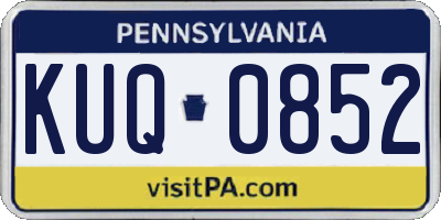 PA license plate KUQ0852