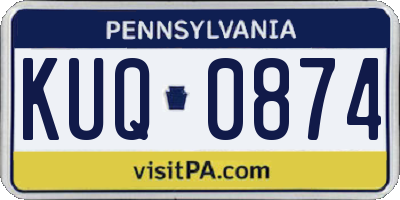 PA license plate KUQ0874