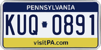PA license plate KUQ0891
