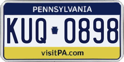 PA license plate KUQ0898