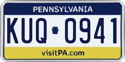 PA license plate KUQ0941