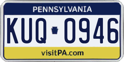 PA license plate KUQ0946