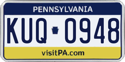 PA license plate KUQ0948