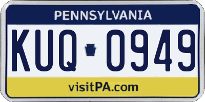 PA license plate KUQ0949
