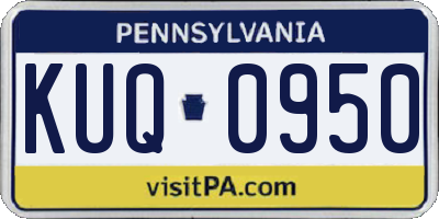 PA license plate KUQ0950