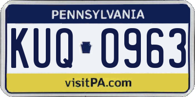 PA license plate KUQ0963