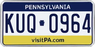 PA license plate KUQ0964