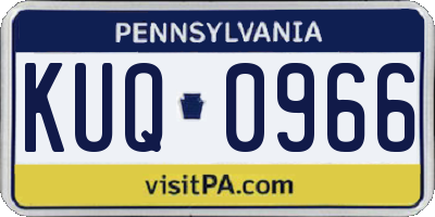 PA license plate KUQ0966