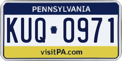 PA license plate KUQ0971