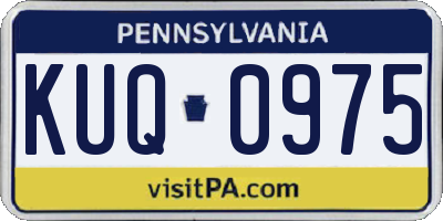PA license plate KUQ0975