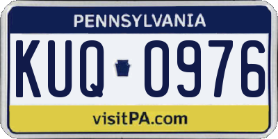 PA license plate KUQ0976