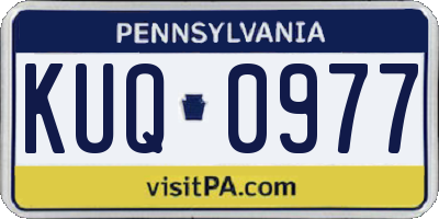 PA license plate KUQ0977