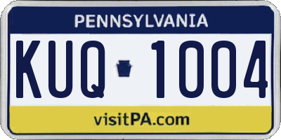 PA license plate KUQ1004