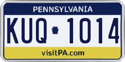 PA license plate KUQ1014