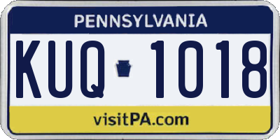 PA license plate KUQ1018