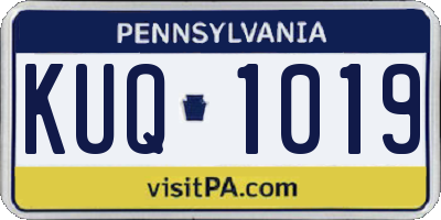 PA license plate KUQ1019