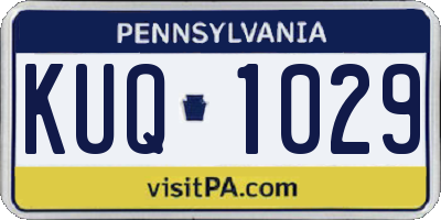 PA license plate KUQ1029