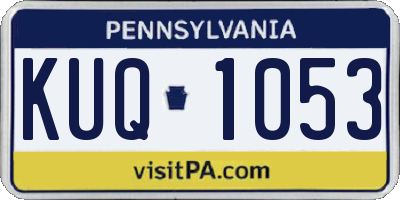 PA license plate KUQ1053