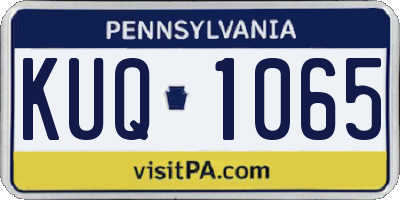 PA license plate KUQ1065
