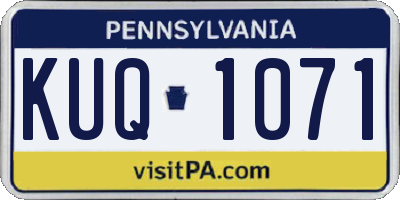 PA license plate KUQ1071