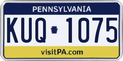 PA license plate KUQ1075