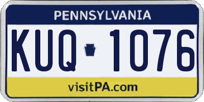PA license plate KUQ1076