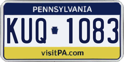 PA license plate KUQ1083