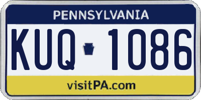 PA license plate KUQ1086