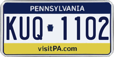 PA license plate KUQ1102