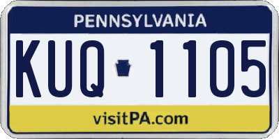 PA license plate KUQ1105