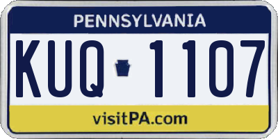 PA license plate KUQ1107