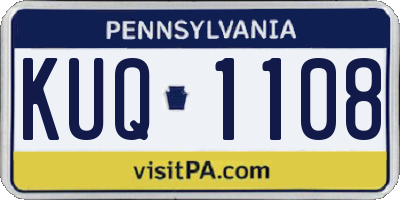PA license plate KUQ1108