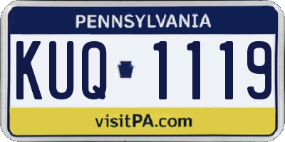 PA license plate KUQ1119