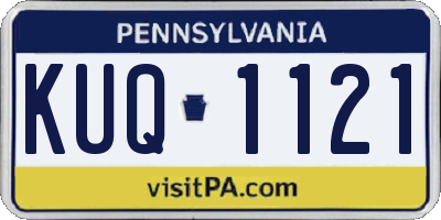PA license plate KUQ1121