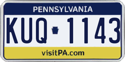 PA license plate KUQ1143