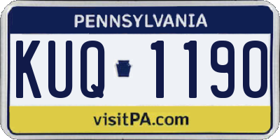 PA license plate KUQ1190