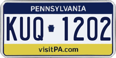 PA license plate KUQ1202