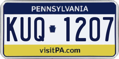 PA license plate KUQ1207