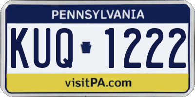PA license plate KUQ1222